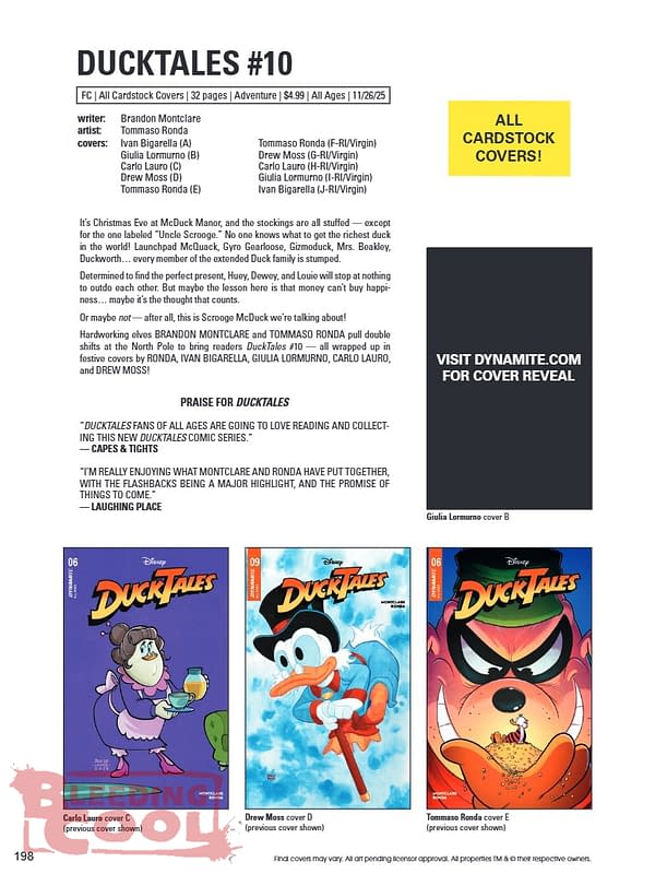 Dynamite November 2025 Full Solicits, With The Lion King #1