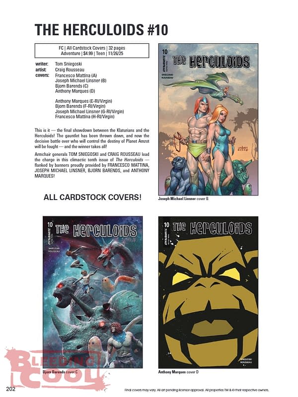 Dynamite November 2025 Full Solicits, With The Lion King #1