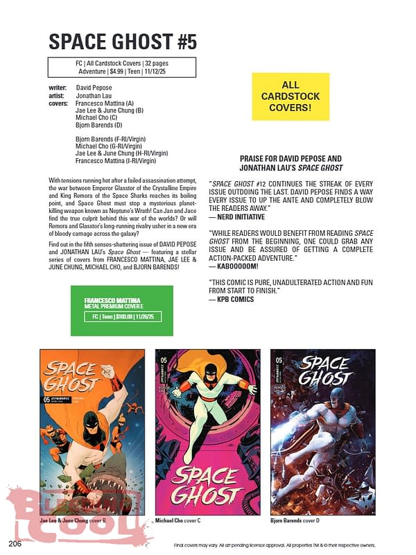 Dynamite November 2025 Full Solicits, With The Lion King #1