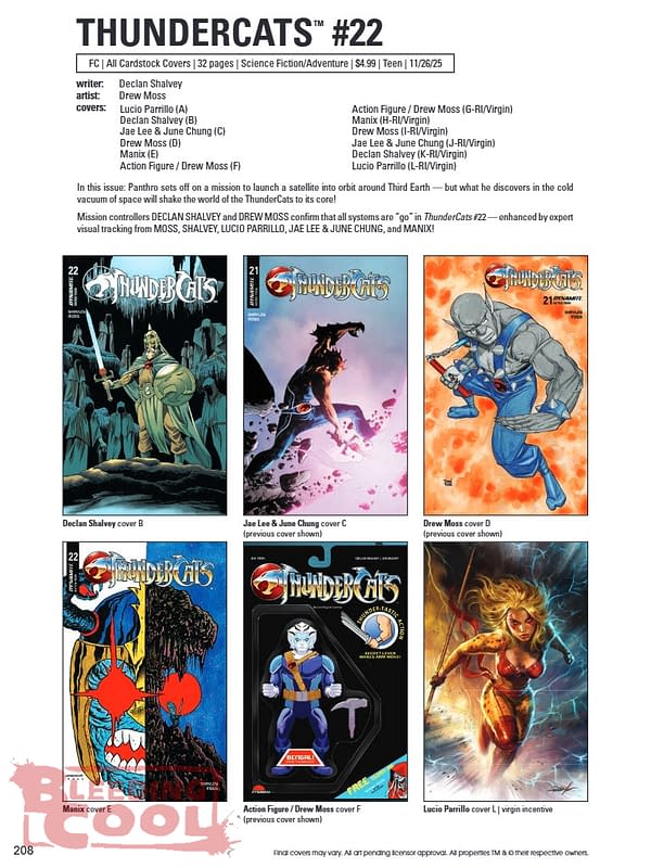 Dynamite November 2025 Full Solicits, With The Lion King #1