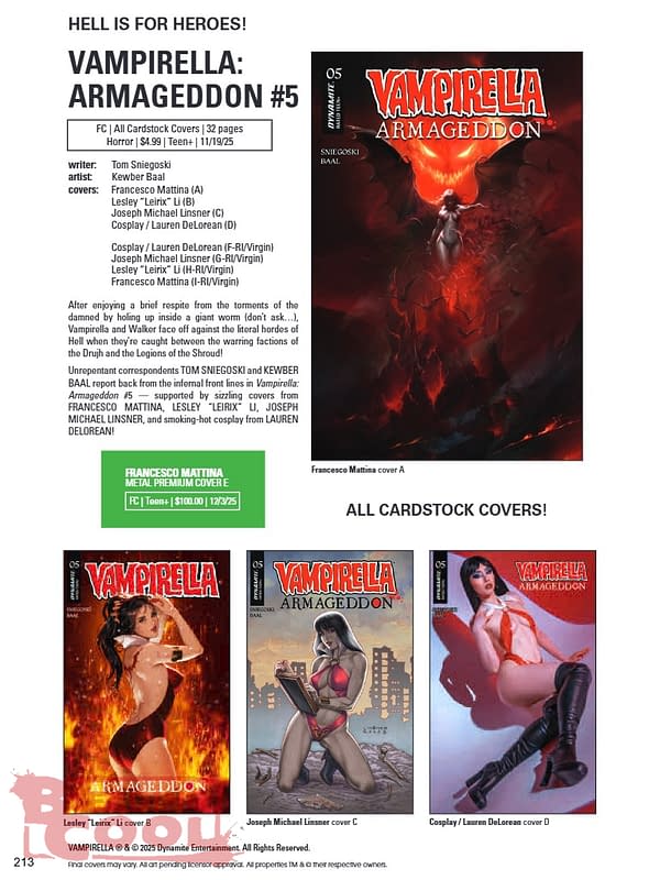 Dynamite November 2025 Full Solicits, With The Lion King #1
