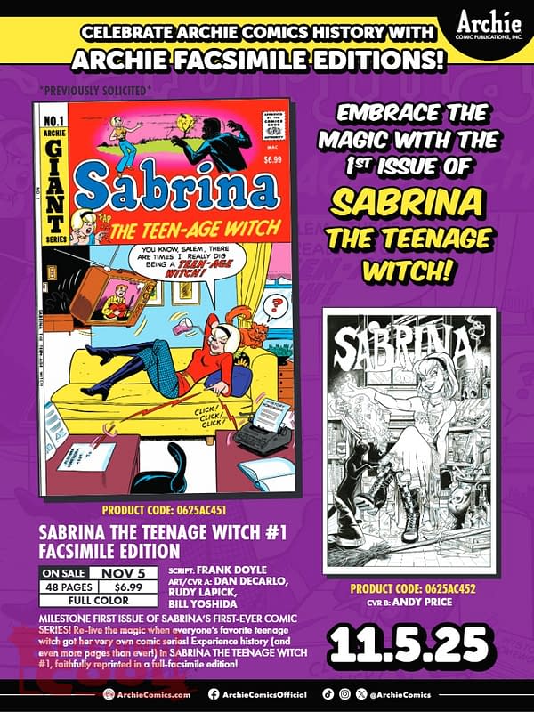 Archie Comics November 2025 Full Solicits