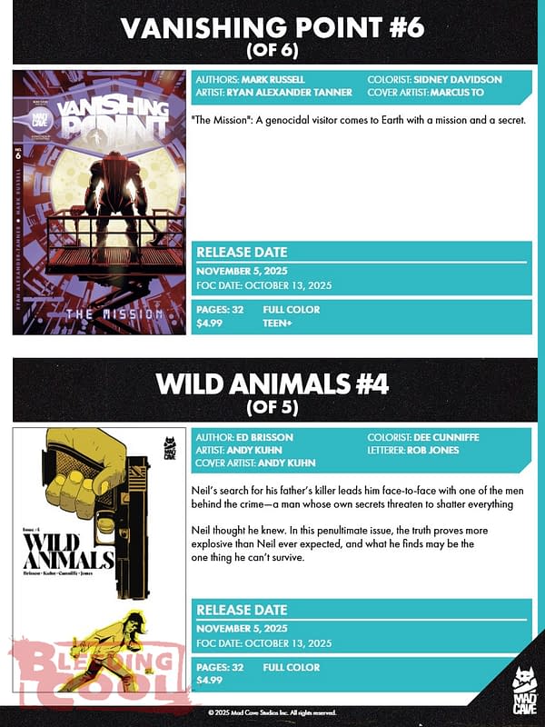 Mad Cave November 2025 Solicits