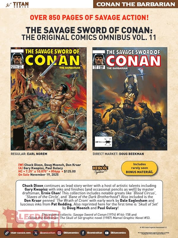 Titan Comics Full November 2025 Solicits