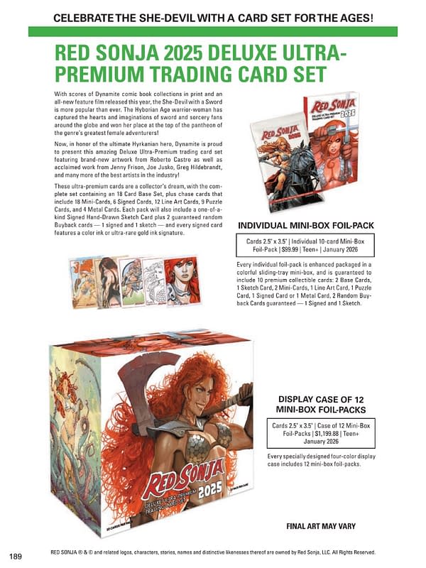 Dynamite Entertainment January 2026 Solicits And Solicitations