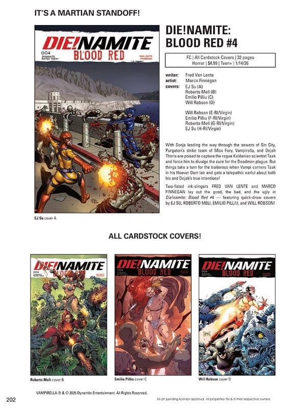 Dynamite Entertainment January 2026 Solicits And Solicitations