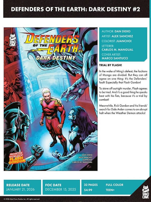 Mad Cave Studios January 2026 Solicits And Solicitations