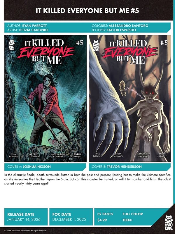 Mad Cave Studios January 2026 Solicits And Solicitations