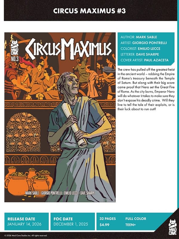 Mad Cave Studios January 2026 Solicits And Solicitations