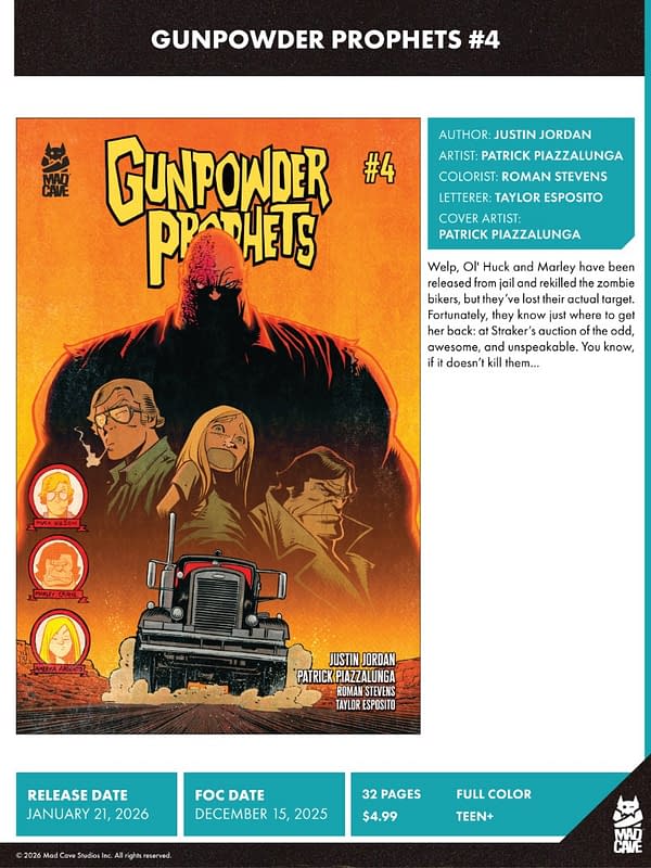 Mad Cave Studios January 2026 Solicits And Solicitations