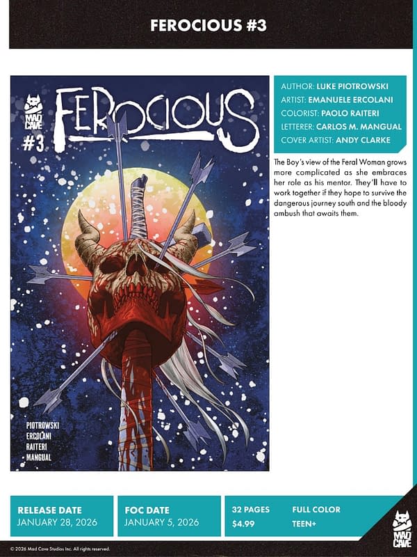 Mad Cave Studios January 2026 Solicits And Solicitations