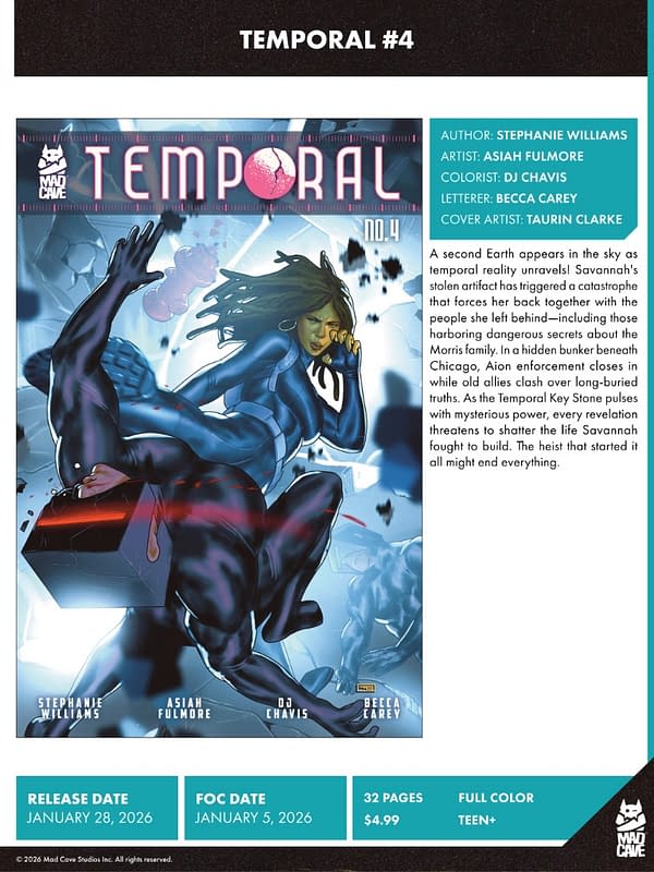 Mad Cave Studios January 2026 Solicits And Solicitations