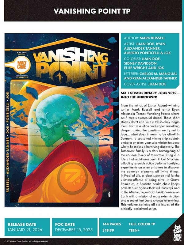 Mad Cave Studios January 2026 Solicits And Solicitations