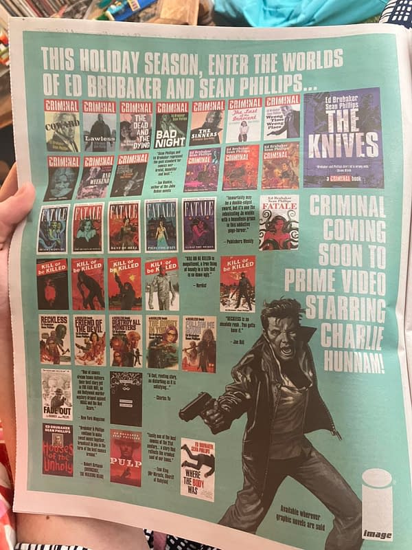 Ed Brubaker And Sean Phillips' Criminal Ads In The Guardian Newspaper