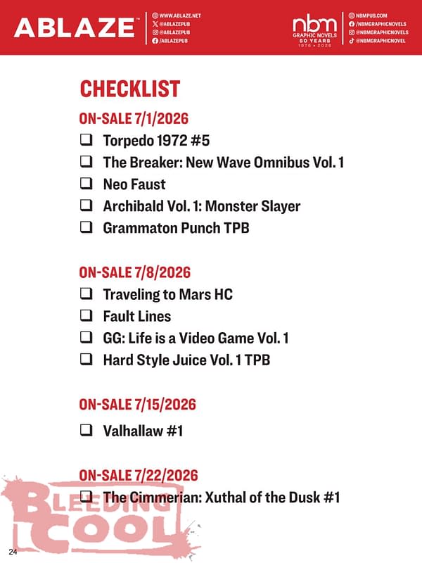 Ablaze July 2026 Solicits And Solicitations