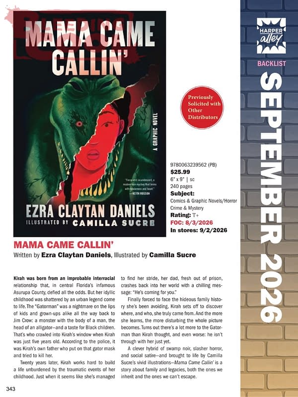 Harper Collins Official Full September 2026 Solicits And Solicitations