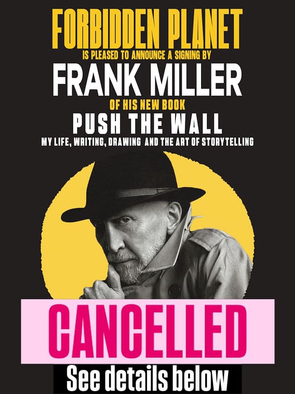 Frank Miller Cancels Forbidden Planet, Still On For