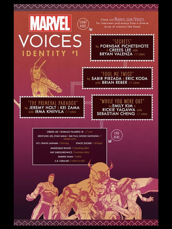 Marvel Early Previews For Voices: Identity #1, Silk #5 & Iron Fist #3 