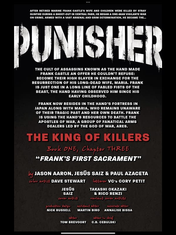 Punisher's First Kill Earlier Than Thought - Gossip/Preview