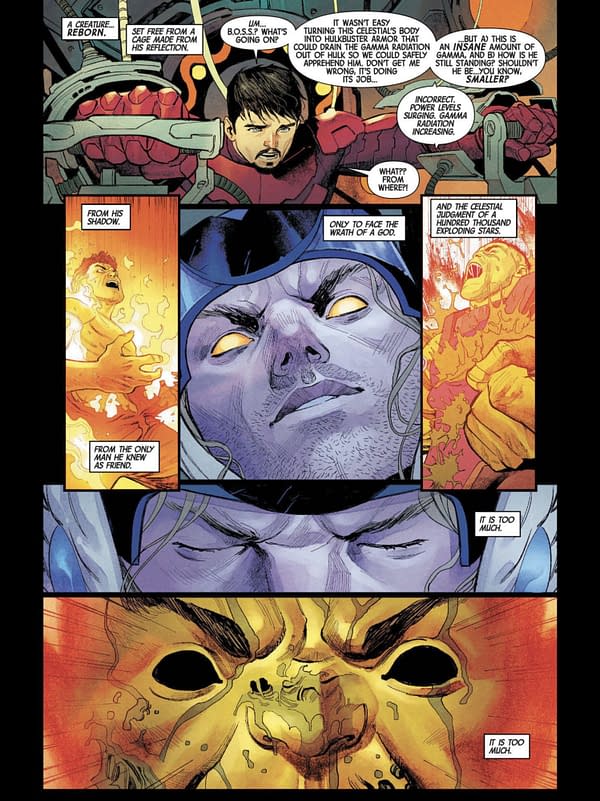 Tony Stark's Next Armor Is Bigger Than Usual In Hulk/Thor Banner War (Spoiler Preview)