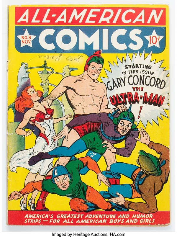 All-American Comics #8 (DC, 1939), the first appearance of Ultra-Man.