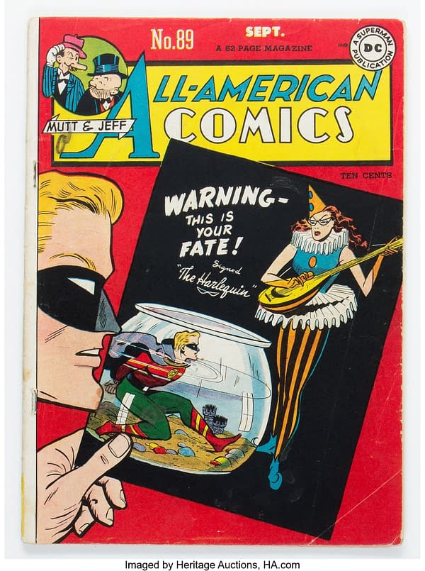All-American Comics #89 (DC, 1947) featuring the first appearance and origin of Harlequin.