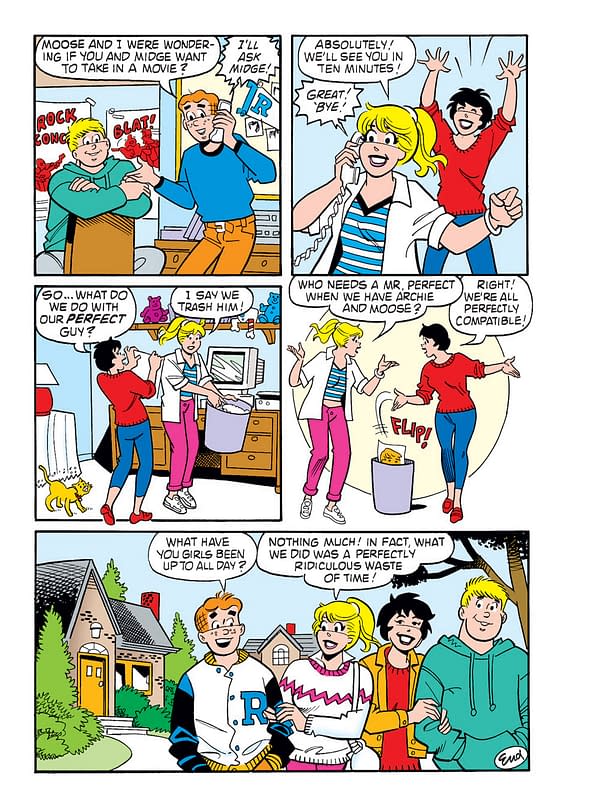 Interior preview page from the story "Perfectly Ridiculous" from Betty and Veronica Jumbo Comics Digest #4, by Bill Golliher, Dan Parent, Bob Smith, Glenn Whitmore, Jack Morelli, and more, in stores on Wednesday, April 21st from Archie Comics