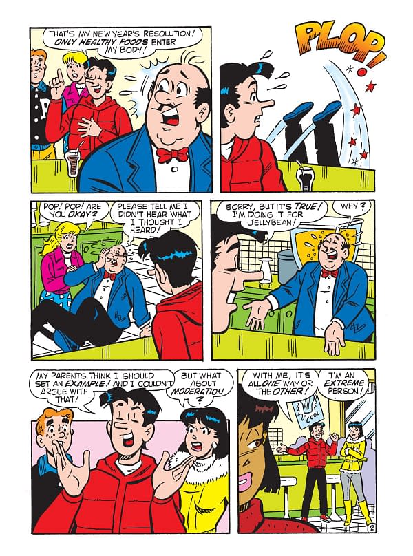 Interior preview page from Archie Milestones Jumbo Digest #27: Jughead's New Year's Bash