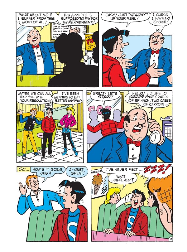 Interior preview page from Archie Milestones Jumbo Digest #27: Jughead's New Year's Bash