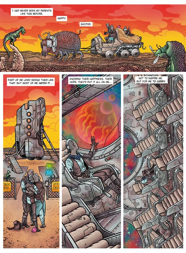 Interior preview page from SPACE SCOUTS #1 DAVID RUBIN COVER