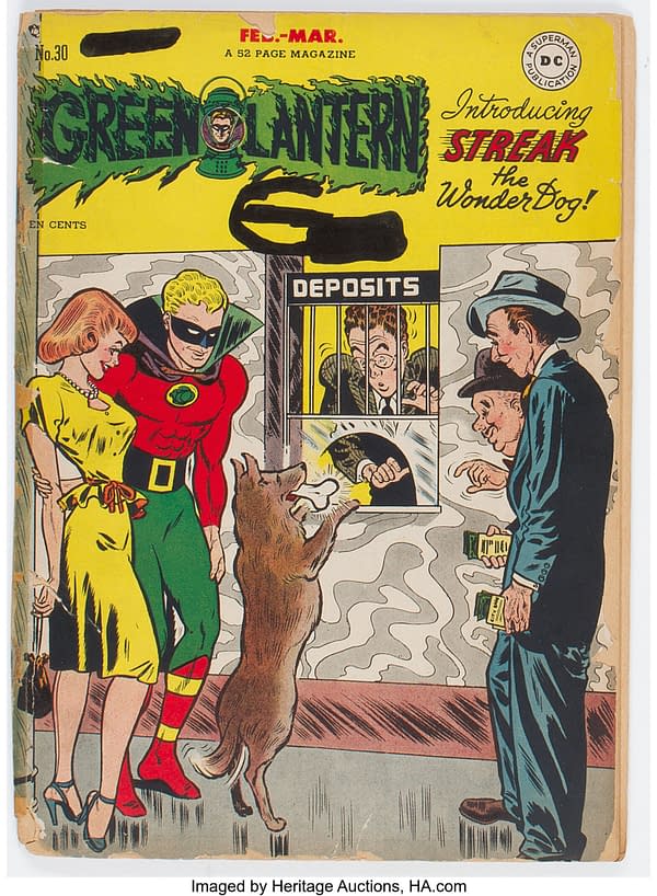 Green Lantern #30 featuring Streak the Wonder Dog (DC, 1948)