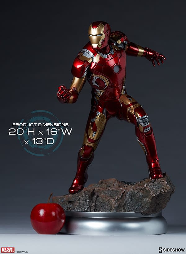 Iron Man Mark XLIII Armor Statue Arrives at Sideshow