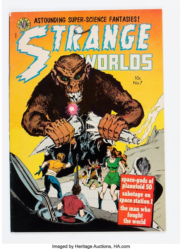 Strange Worlds #7 featuring a Children of the Atom inspired mutant (Avon, 1952)