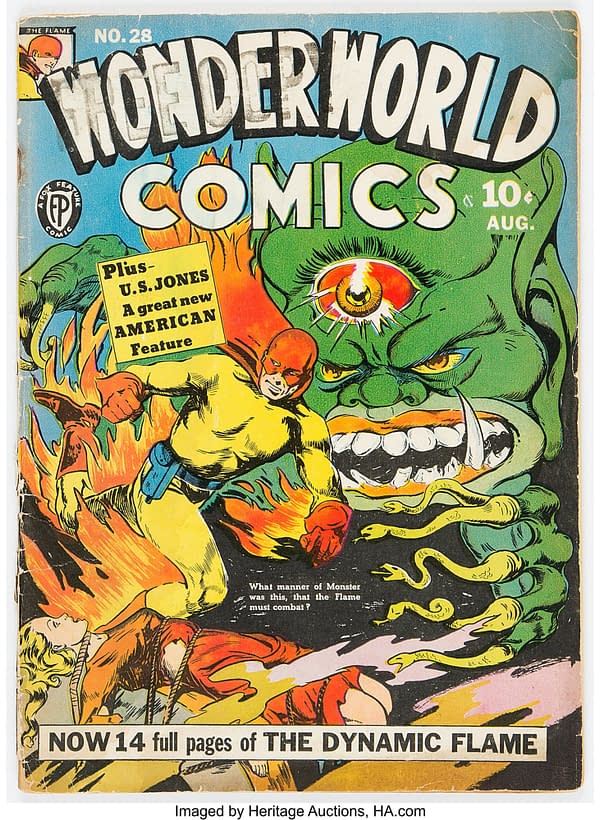 Wonderworld Comics #28 with US Jones (Fox, 1941)