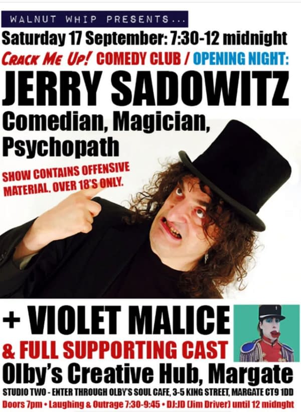 Now Jerry Sadowitz Cancelled By Margate