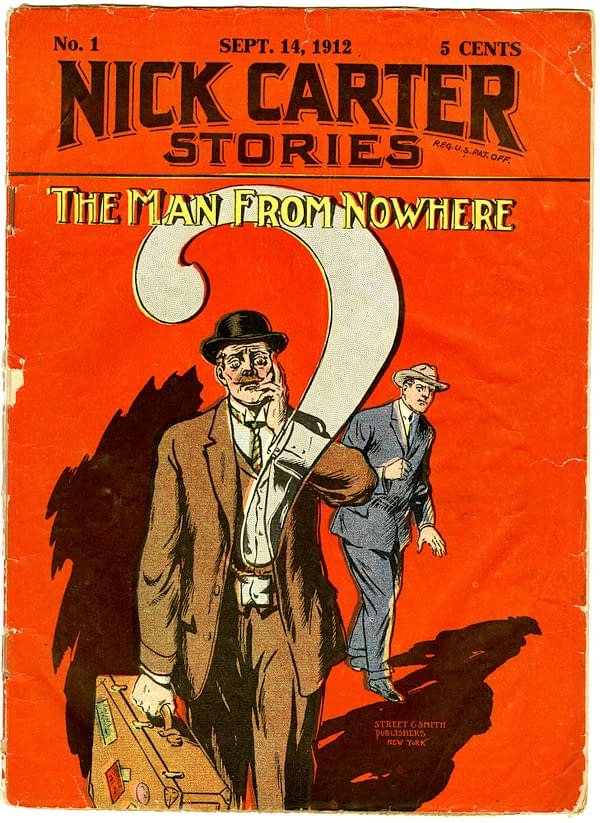 Nick Carter Stories #1 September 14, 1912 from Street & Smith is the first issue of a 160 issue periodical series (1912-1915).