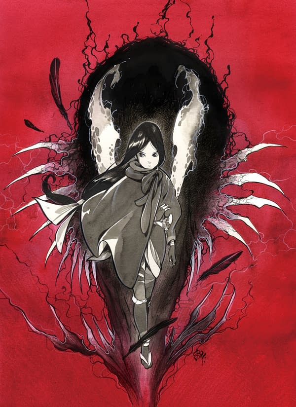 Cover image for VENOM: BLACK, WHITE & BLOOD #1 PEACH MOMOKO VIRGIN VARIANT