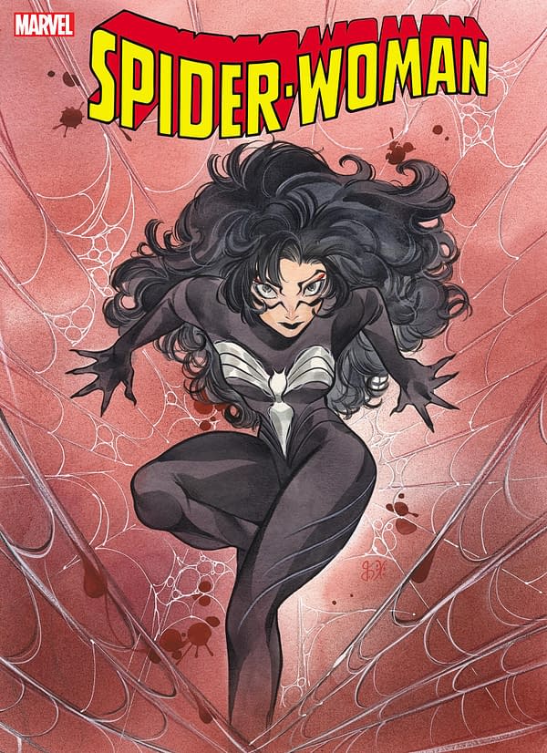 Cover image for SPIDER-WOMAN #7 PEACH MOMOKO BLACK COSTUME VARIANT