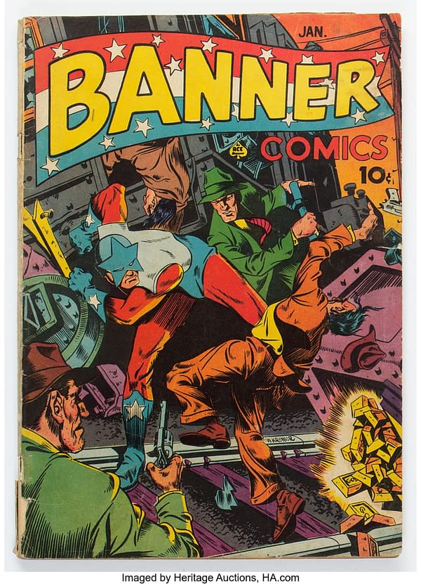 Banner Comics #5 (Ace, 1942) featuring Captain Courageous.