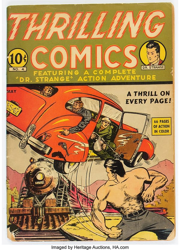 Thrilling Comics Featuring Doc Strange On Auction At Heritage