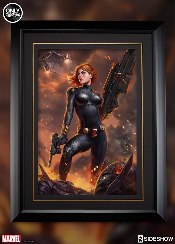 Sideshow Offers New Black Widow and Captain America Print with a Twist