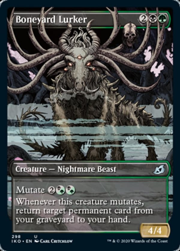 Boneyard Lurker, a new card from the Ikoria: Lair of Behemoths set for Magic: The Gathering.