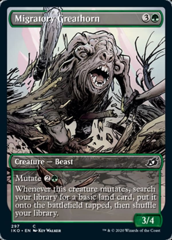 Migratory Greathorn, a new card from the Ikoria: Lair of Behemoths set for Magic: The Gathering.
