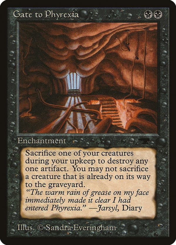 Gate to Phyrexia, a card from the Antiquities expansion set for Magic: The Gathering.