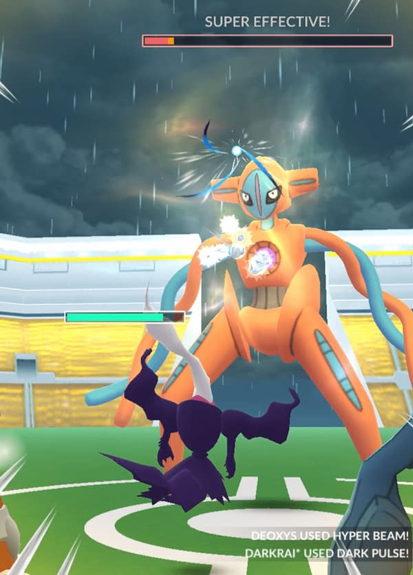 Shiny Deoxys is in Raids for Enigma Week. Credit: Niantic
