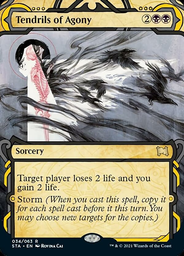 Tendrils of Agony, a card from Strixhaven's Mystical Archives.