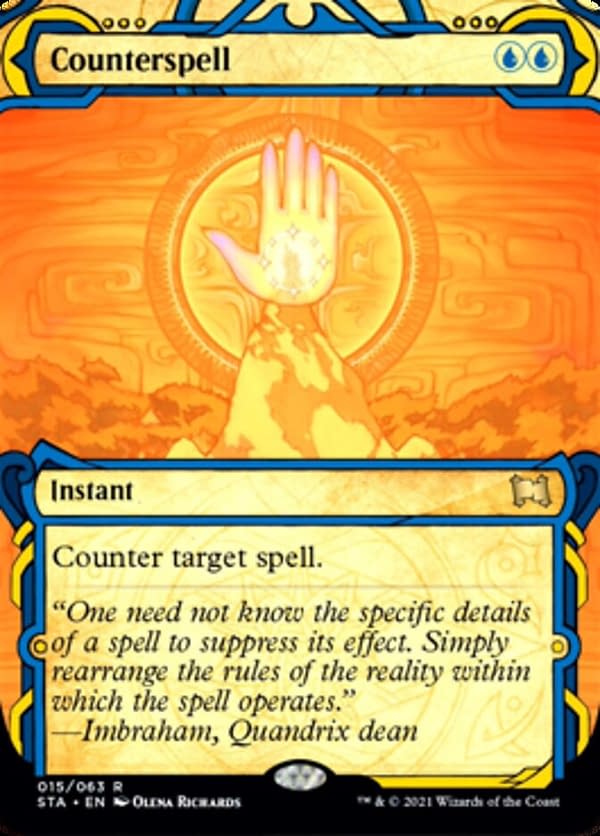 Counterspell, a card from Strixhaven's Mystical Archives.