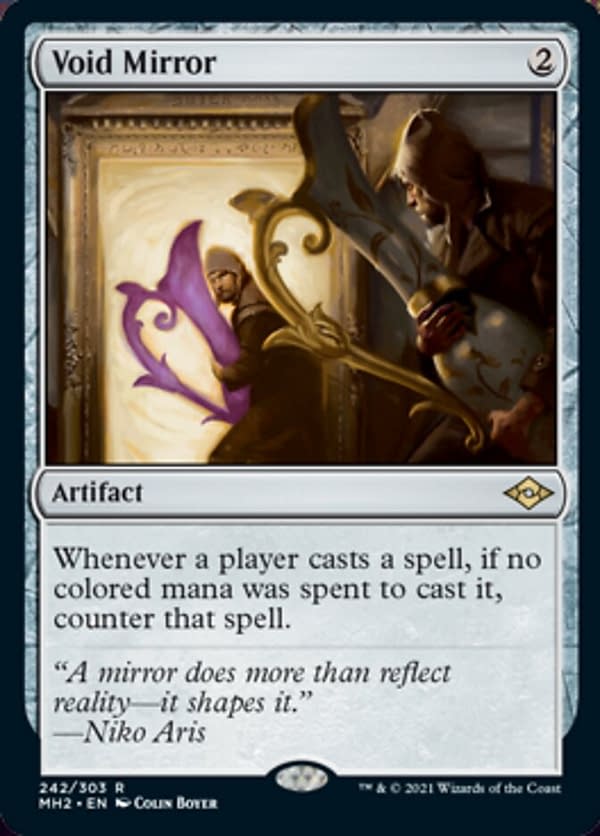 Void Mirror, a new card from Modern Horizons 2, an upcoming set for Magic: The Gathering.