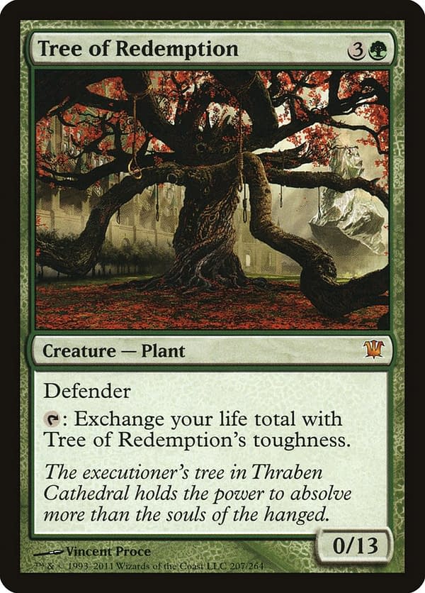 Tree of Redemption, a card from the original Innistrad expansion set for Magic: The Gathering.