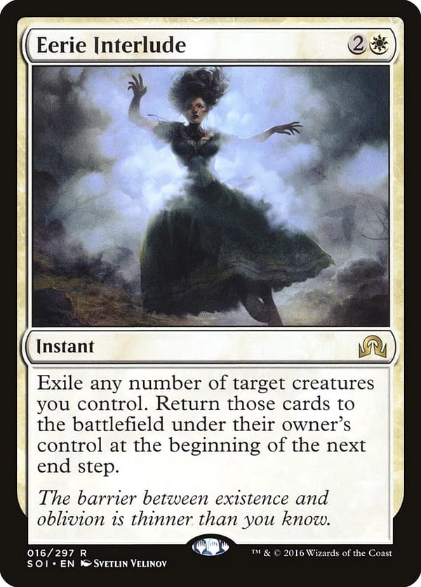 Eerie Interlude, a card from the Shadows Over Innistrad expansion set from Magic: The Gathering.